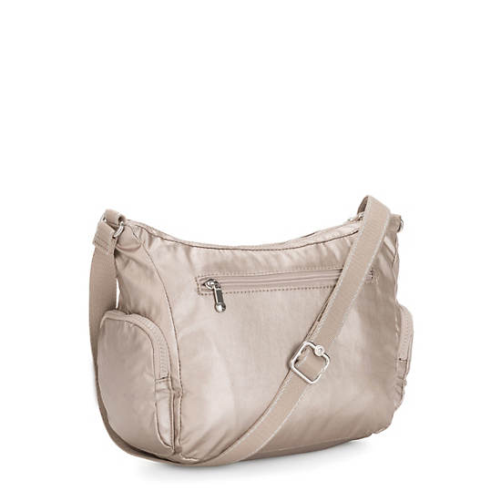 Kipling Gabbie Small Metallic Crossbody Veske Sølv | NO 2072YX